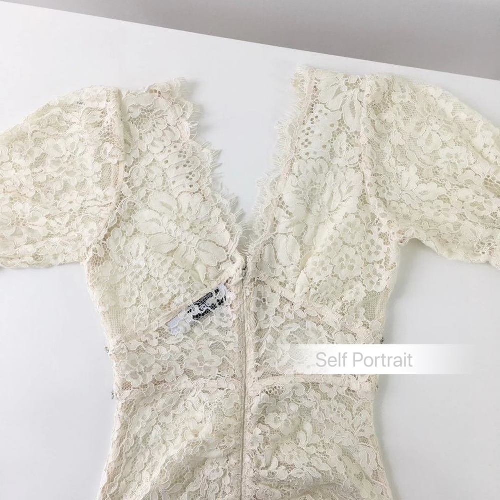 Self Portrait Camellia dress crystal lace UK8 - Picture 11 of 16
